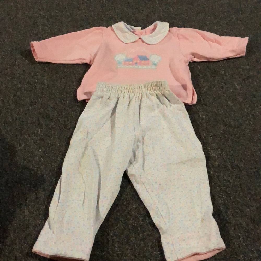 Baby B’gosh sweater with collar and sweatpants set